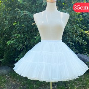 White Lolita Fluffy Petticoat for Y2K Clothing