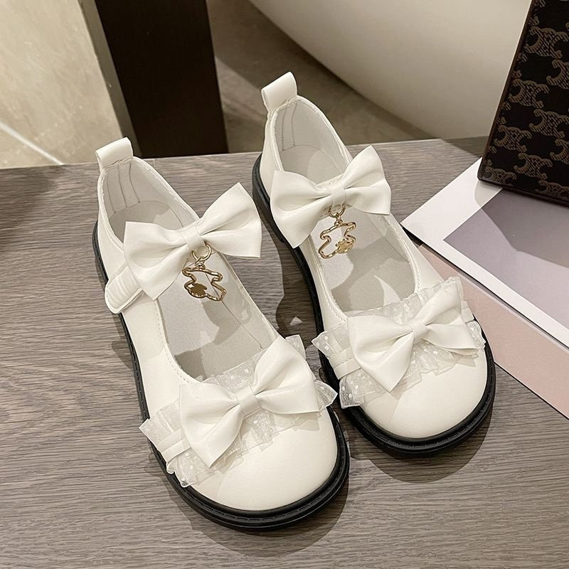 White Lolita Shoes - Y2K JK Style