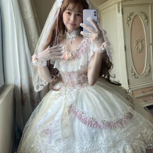 White Off-shoulder Lace Prom Princess Party Costume Dress