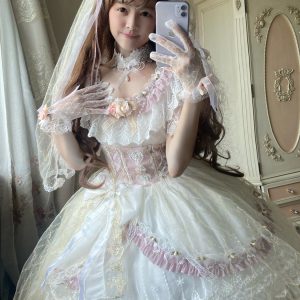 White Off-shoulder Lace Prom Princess Party Costume Dress