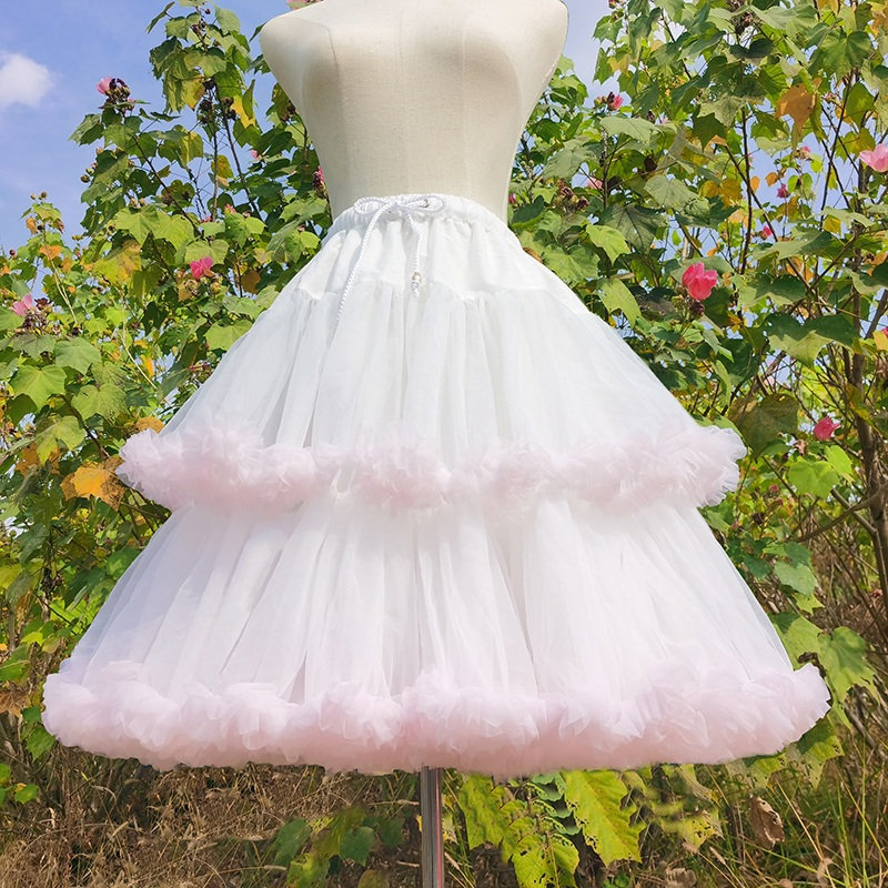 White Organza Petticoat for Y2K Clothing Fashion