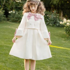 White Wool Coat for Y2K Fashion