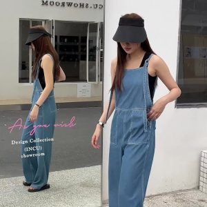 Women's Loose Denim Overalls for Summer Street Style