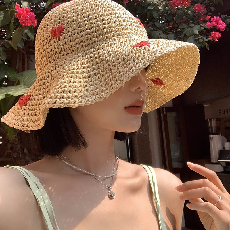 Women's Summer Straw Hat - Beach Sunshade Hat