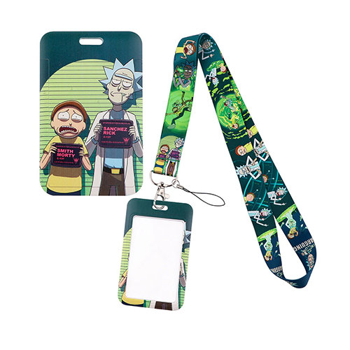 Y2K Anime Pickle Rick Lanyard Neck Strap