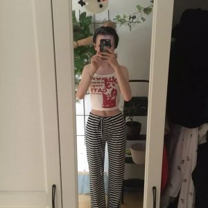 Y2K Baggy Striped Pyjama Bottoms