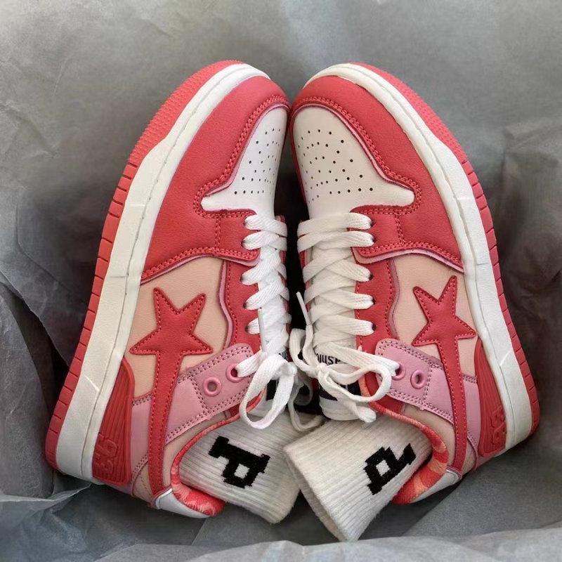 Y2K BAPE STA Pink Shoes - Fashionable and Stylish