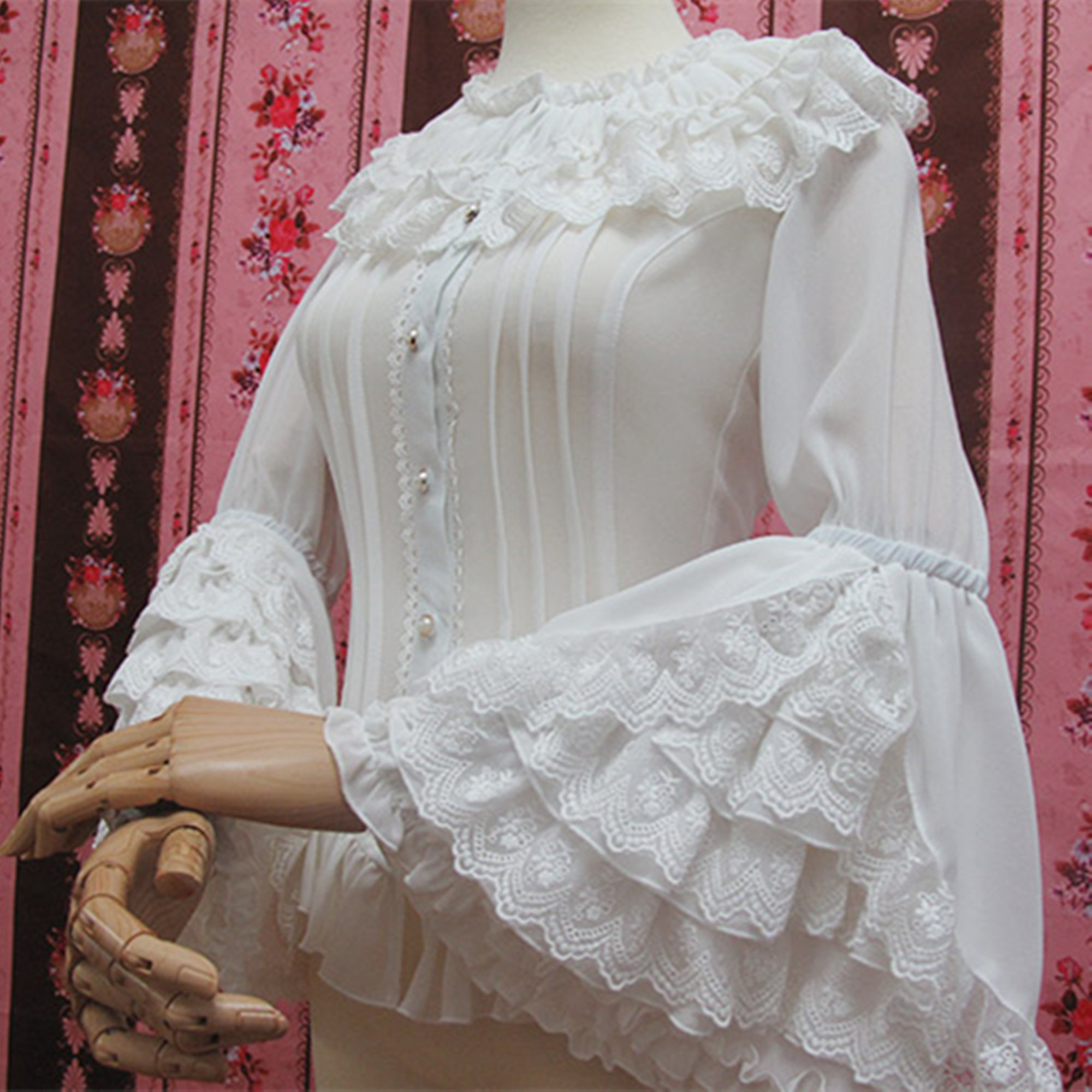 Y2K Big Puff Sleeve White Lolita Shirt