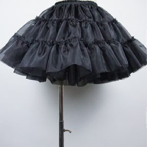 Y2K Black Tulle Lolita Petticoat for Women