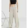 Y2K Black/Beige Wide Leg Sweatpants - DB46