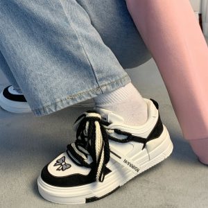 Y2K Bow Sneakers - New Platform Harajuku Kawaii Shoes for Unisex Adults