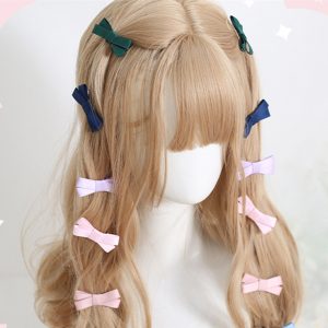 Y2K Bowknot Hairpin for Girls - Gothic Hair Band and Mini Hair Clips