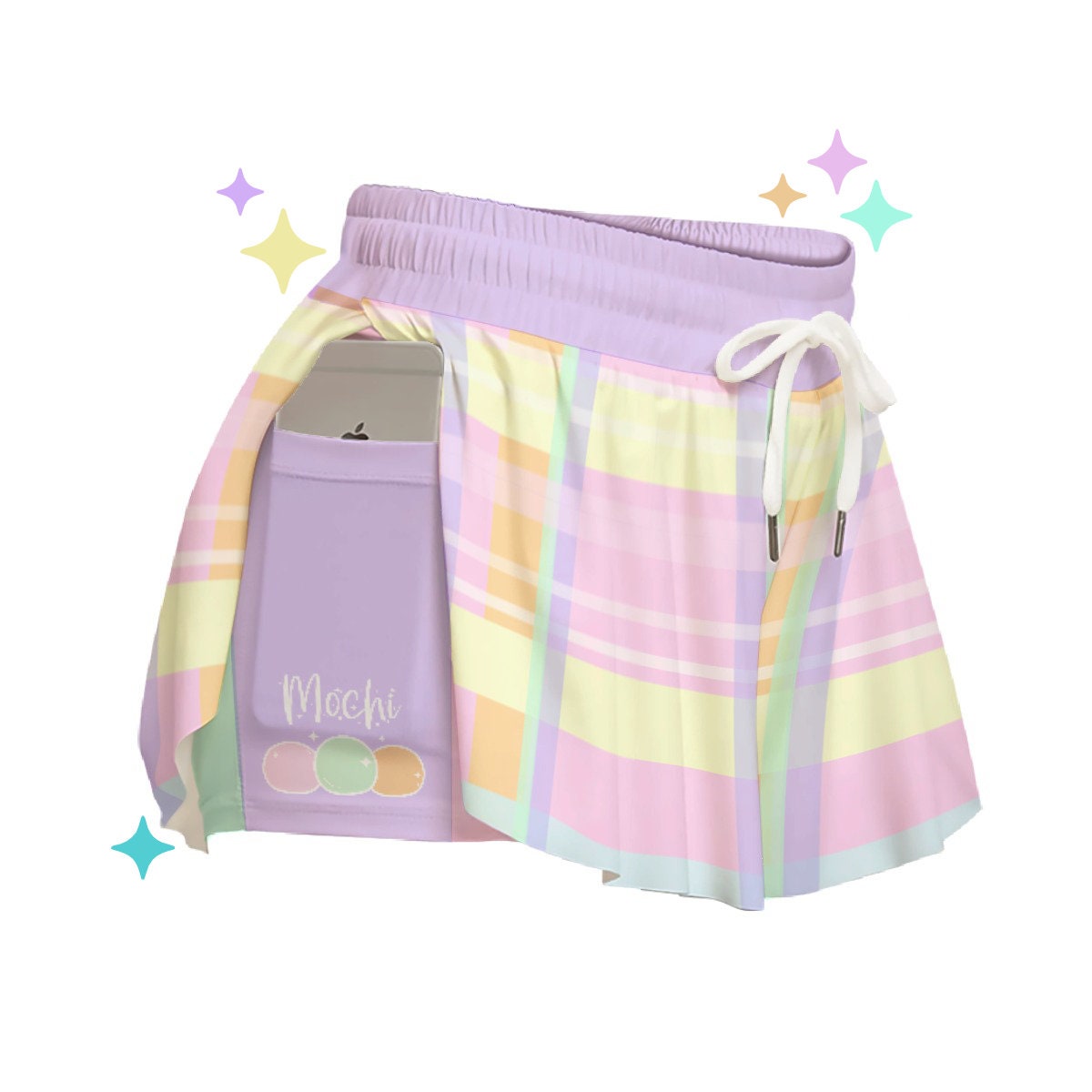 Y2K Candycore Pastel Flowy Shorts