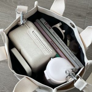 Y2K Canvas Crossbody Bag - Aesthetic Cotton Tote Handbag
