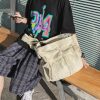 Y2K Canvas School Messenger Bag - Large