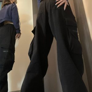Y2K Cargo Hip Hop Pants - Trendy Streetwear Bottoms for Men and Women