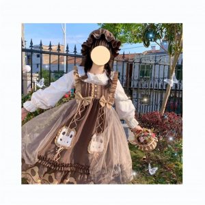 Y2K Chocolate Bunny Lolita Dress