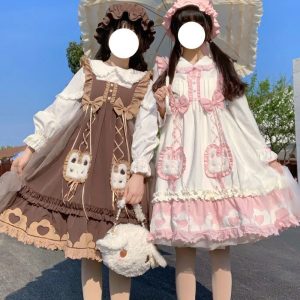 Y2K Chocolate Bunny Lolita Dress