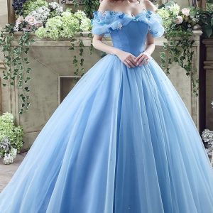 Y2K Clothing - Cinderella Movie Costume with Hoop Skirt