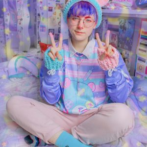 Y2K Clothing: Cute Kawaii Rainbow Bear Unisex Sweatshirt