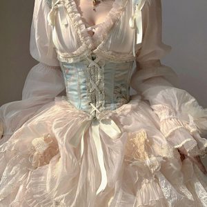 Y2K Clothing: Elegant Princess Dress for Flower Wedding