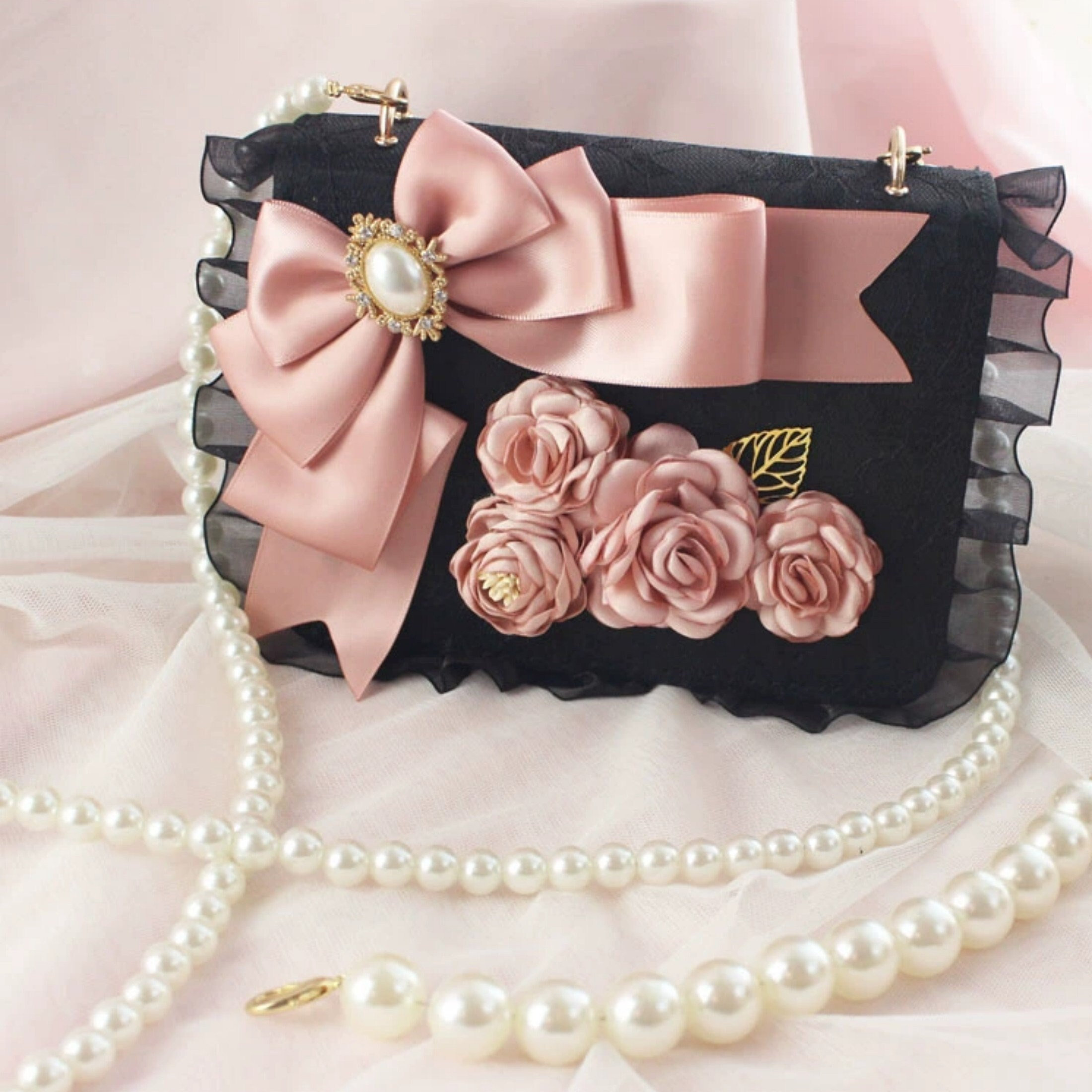 Y2K Clothing Fashion - Cute Pearl Handmade Bag