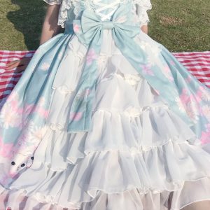 Y2K Clothing Fashion - Cute White Cat Lolita Dress