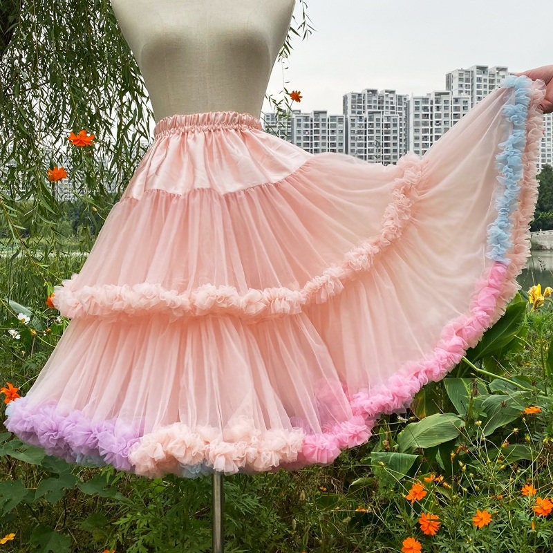 Y2K Clothing Fashion - Pink Lolita Petticoat