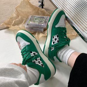 Y2K Clothing Fashion Green Star Sneakers