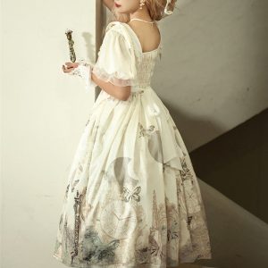 Y2K Clothing White Princess Dress