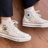 Y2K Converse High Tops with Bee Embroidery