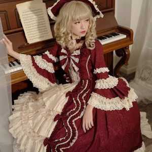 Y2K Court Lolita Dress - Gothic Cosplay Costume