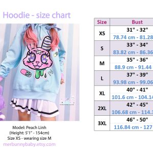 Y2K Creepy Cute Harajuku Hoodie - Injured Bunny Design