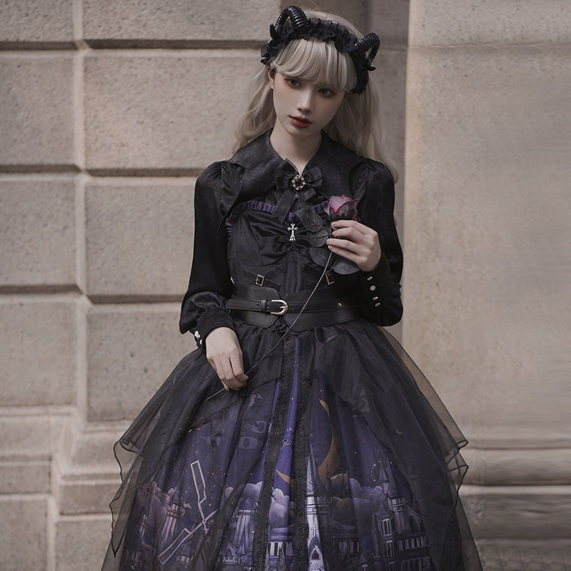 Y2K Dark Witch Lolita Gothic Princess Dress