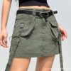 Y2K Denim Cargo Mini Skirt - Streetwear Fashion