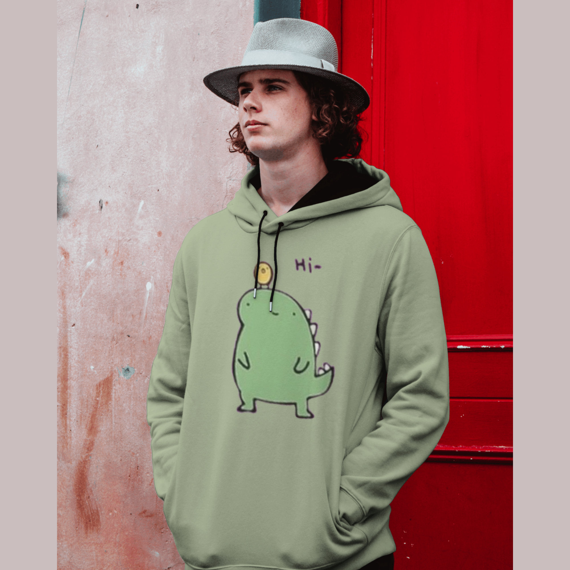 Y2K Dinosaur Hoodie | Kawaii Anime Graphic | Harajuku Aesthetic