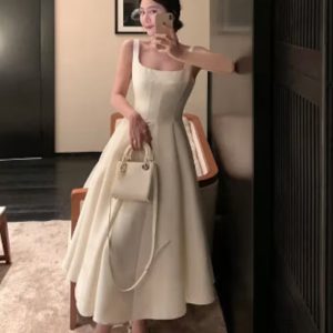 Y2K Elegant Summer Midi Dress for Women