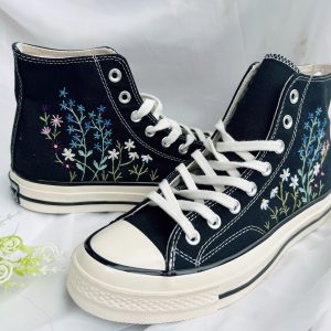 Y2K Embroidered Floral Converse High Tops