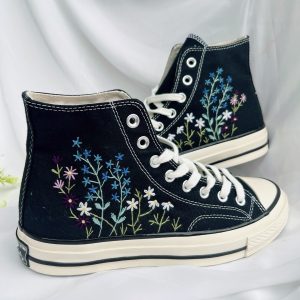 Y2K Embroidered Floral Converse High Tops