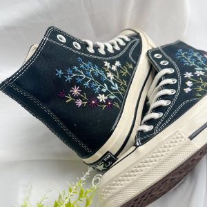 Y2K Embroidered Floral Converse High Tops