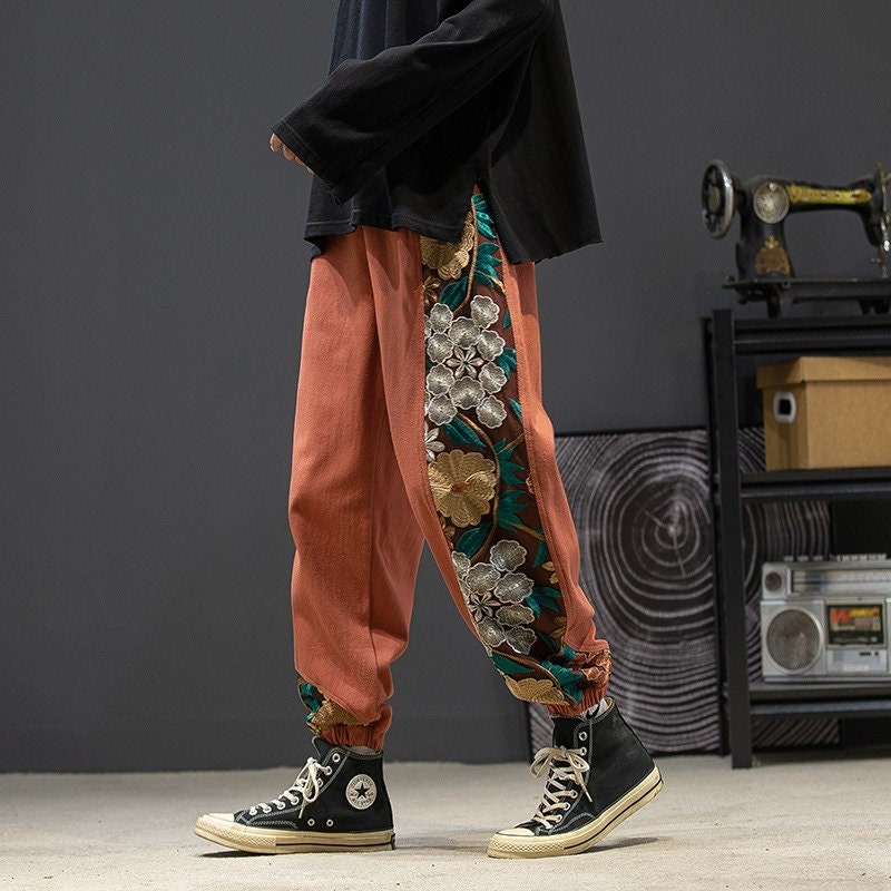 Y2K Embroidered Harajuku Joggers - Unisex Casual Trousers