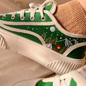 Y2K Embroidered Mountain Shoes - Stylish Footwear for Adventurous Souls