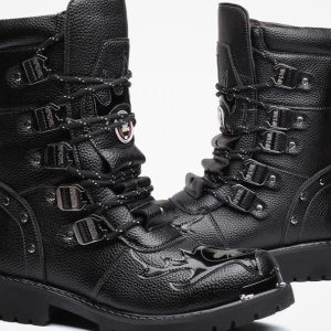 Y2K Flame Vegan Leather Bestseller Boots