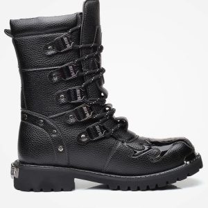 Y2K Flame Vegan Leather Bestseller Boots