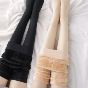 Y2K Fleece Winter Pantyhose Tights