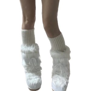 Y2K Fluffy Hair Winter Snow Boots for Women