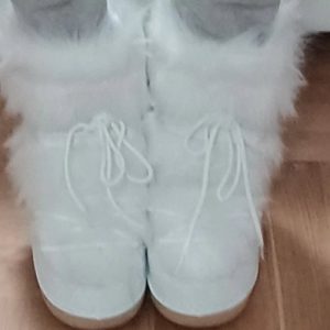 Y2K Fluffy Hair Winter Snow Boots for Women