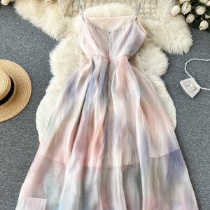 Y2K French Fairy A-Line Wedding Guest Dress