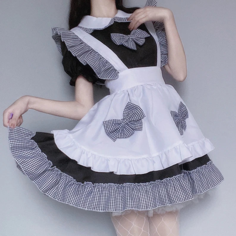 Y2K French Maid Cosplay Gothic Party Dress