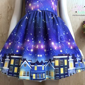 Y2K Galaxy Skater Dress - City of Stars